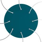 Round XXL Rose-One 8-hole and 4-side hole ceiling rosette set, 400 mm