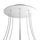 Round XXL Rose-One 9-hole and 4-side hole ceiling rosette set, 400 mm