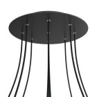 Round XXL Rose-One 9-hole and 4-side hole ceiling rosette set, 400 mm