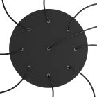 Round XXL Rose-One 9-hole and 4-side hole ceiling rosette set, 400 mm