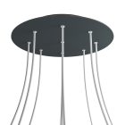 Round XXL Rose-One 9-hole and 4-side hole ceiling rosette set, 400 mm