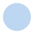 Round XXL Rose-One 9-hole and 4-side hole ceiling rosette set, 400 mm