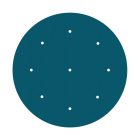 Round XXL Rose-One 9-hole and 4-side hole ceiling rosette set, 400 mm