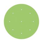 Round XXL Rose-One 9-hole and 4-side hole ceiling rosette set, 400 mm