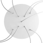 Round XXL Rose-One 9 ceiling rose set with X-shaped hole and 4 side holes, 400 mm