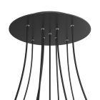 Round XXL Rose-One 9 ceiling rose set with X-shaped hole and 4 side holes, 400 mm