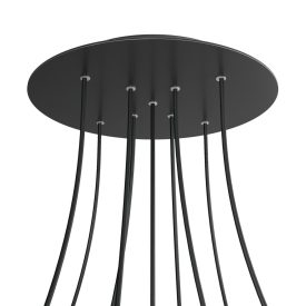   Round XXL Rose-One 9 ceiling rose set with X-shaped hole and 4 side holes, 400 mm