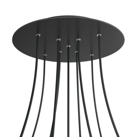 Round XXL Rose-One 9 ceiling rose set with X-shaped hole and 4 side holes, 400 mm