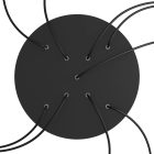 Round XXL Rose-One 9 ceiling rose set with X-shaped hole and 4 side holes, 400 mm