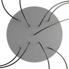 Round XXL Rose-One 9 ceiling rose set with X-shaped hole and 4 side holes, 400 mm