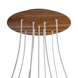   Round XXL Rose-One 9 ceiling rose set with X-shaped hole and 4 side holes, 400 mm