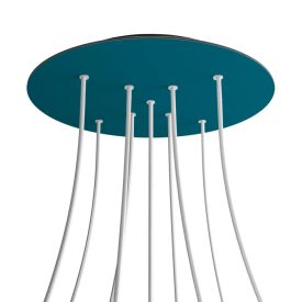   Round XXL Rose-One 9 ceiling rose set with X-shaped hole and 4 side holes, 400 mm