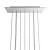 Rectangular XXL Rose-One ceiling rose set with 10 holes and 6 side holes, 675 x 225 mm