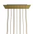 Rectangular XXL Rose-One ceiling rose set with 11 holes and 6 side holes, 675 x 225 mm