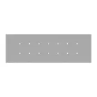 Rectangular XXL Rose-One 14-hole and 6-side hole ceiling rosette set, 675 x 225 mm