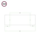 Rectangular XXL Rose-One ceiling rose set with 2 holes and 6 side holes, 675 x 225 mm