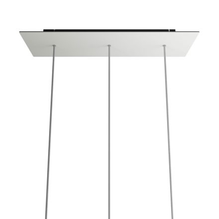 Rectangular XXL Rose-One series ceiling rose set with 3 holes and 6 side holes, 675 x 225 mm