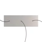 Rectangular XXL Rose-One series ceiling rose set with 3 holes and 6 side holes, 675 x 225 mm