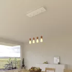 Rectangular XXL Rose-One series 4-hole and 6-side hole ceiling rosette set, 675 x 225 mm