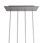 Rectangular XXL Rose-One series 4-hole and 6-side hole ceiling rosette set, 675 x 225 mm