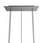 Rectangular XXL Rose-One ceiling rose set with 5 holes and 6 side holes, 675 x 225 mm