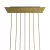 Rectangular XXL Rose-One ceiling rose set with 7 holes and 6 side holes, 675 x 225 mm