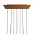 Rectangular XXL Rose-One ceiling rose set with 7 holes and 6 side holes, 675 x 225 mm