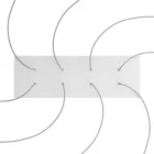 Rectangular XXL Rose-One ceiling rose set with 8 holes and 6 side holes, 675 x 225 mm