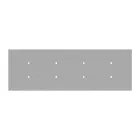 Rectangular XXL Rose-One ceiling rose set with 8 holes and 6 side holes, 675 x 225 mm