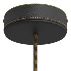  Leather-covered wooden ceiling rose set