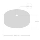  Leather-covered wooden ceiling rose set