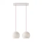  Light pendant lamp with 675 mm rectangular XXL Rose-One, fabric cable and Dome M lampshade