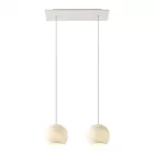  Light pendant lamp 675 mm rectangular XXL Rose-One with fabric cable and Dome XS lampshade