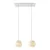  Light pendant lamp 675 mm rectangular XXL Rose-One with fabric cable and Dome XS lampshade