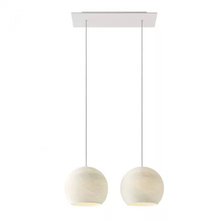  Light pendant lamp with 675 mm rectangular XXL Rose-One, fabric cable and Dome M lampshade