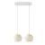  Light pendant lamp with 675 mm rectangular XXL Rose-One, fabric cable and Dome M lampshade