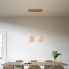  Light pendant lamp with 675 mm rectangular XXL Rose-One, fabric cable and Dome M lampshade