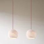  Light pendant lamp 675 mm rectangular XXL Rose-One with fabric cable and Dome XS lampshade