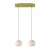  Light pendant lamp 675 mm rectangular XXL Rose-One with fabric cable and Dome XS lampshade