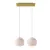  Light pendant lamp with 675 mm rectangular XXL Rose-One, fabric cable and Dome M lampshade
