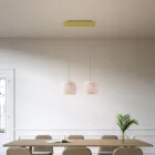  Light pendant lamp with 675 mm rectangular XXL Rose-One, fabric cable and Dome M lampshade