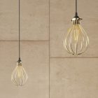 Spider - 3-light multifunctional pendant lamp Made in Italy with fabric cables and Drop lampshade