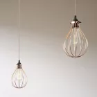 Spider - 3-light multifunctional pendant lamp Made in Italy with fabric cables and Drop lampshade