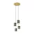 4-light pendant lamp with 400 mm round XXL Rose-One, fabric cable and fabric cylindrical lampshade