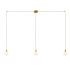 Spider - 3-light multifunctional pendant lamp Lamp manufactured in Italy with fabric cables and metal coating