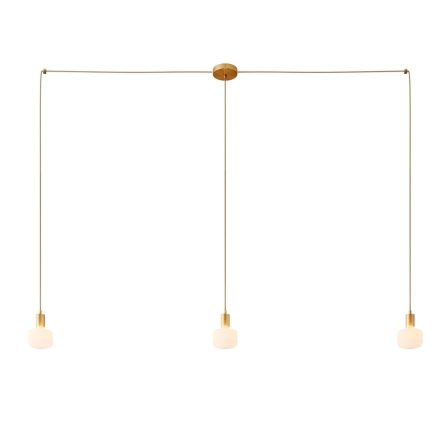 Spider - 3-light multifunctional pendant lamp Lamp manufactured in Italy with fabric cables and metal coating