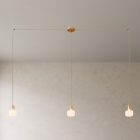 Spider - 3-light multifunctional pendant lamp Lamp manufactured in Italy with fabric cables and metal coating