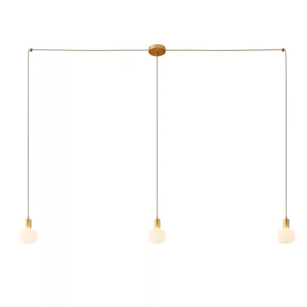 Spider - 3-light multifunctional pendant lamp Lamp manufactured in Italy with fabric cables and metal coating