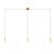  Spider - 3-light, multi-suspension lamp, made in Italy, with fabric cable and metal coating