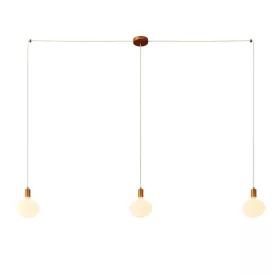   Spider - 3-light multifunctional pendant lamp Lamp manufactured in Italy with fabric cables and metal coating